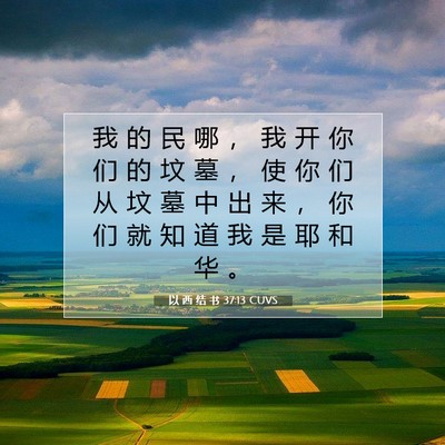 Picture 07 - 以 西 结 书 37:13 CUVS - 我 的 民 哪 ， 我 开 你 们 的 坟 墓 - Bible Verse Picture