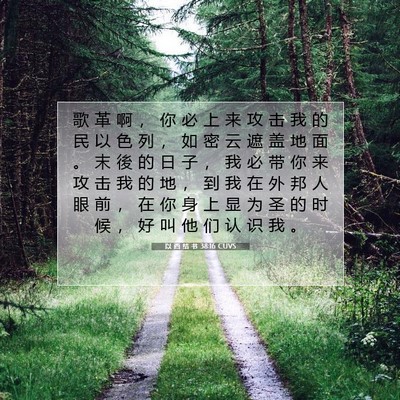 Picture 07 - 以 西 结 书 38:16 CUVS - 歌 革 啊 ， 你 必 上 来 攻 击 我 的 - Bible Verse Picture