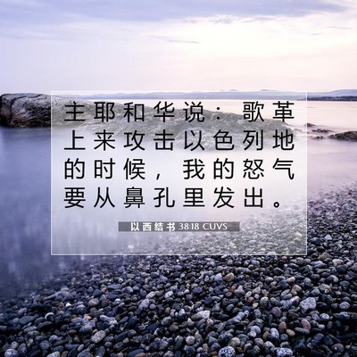 Picture 07 - 以 西 结 书 38:18 CUVS - 主 耶 和 华 说 ： 歌 革 上 来 攻 击 - Bible Verse Picture