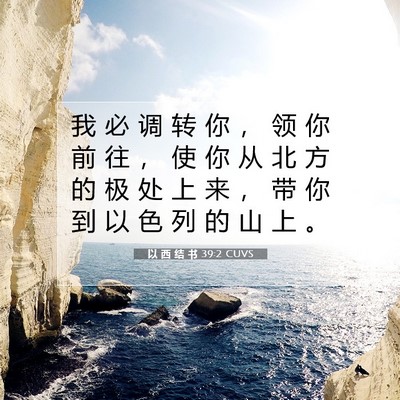 Picture 07 - 以 西 结 书 39:2 CUVS - 我 必 调 转 你 ， 领 你 前 往 ， 使 - Bible Verse Picture