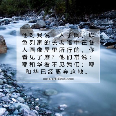 Picture 07 - 以 西 结 书 8:12 CUVS - 他 对 我 说 ： 人 子 啊 ， 以 色 列 - Bible Verse Picture