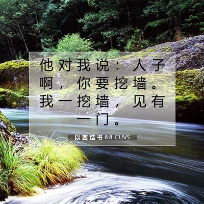 Picture 07 - 以 西 结 书 8:8 CUVS - 他 对 我 说 ： 人 子 啊 ， 你 要 挖 - Bible Verse Picture
