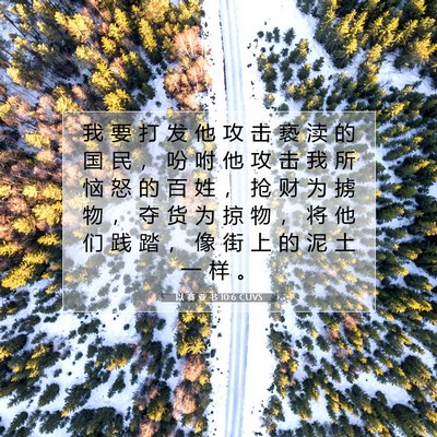 Picture 07 - 以 赛 亚 书 10:6 CUVS - 我 要 打 发 他 攻 击 亵 渎 的 国 民 - Bible Verse Picture