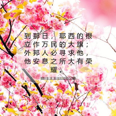 Picture 07 - 以 赛 亚 书 11:10 CUVS - 到 那 日 ， 耶 西 的 根 立 作 万 民 - Bible Verse Picture