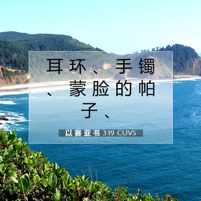 Picture 07 - 以 赛 亚 书 3:19 CUVS - 耳 环 、 手 镯 、 蒙 脸 的 帕 子 - Bible Verse Picture