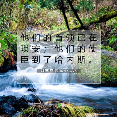 Picture 07 - 以 赛 亚 书 30:4 CUVS - 他 们 的 首 领 已 在 琐 安 ； 他 们 - Bible Verse Picture