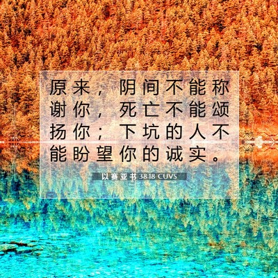 Picture 07 - 以 赛 亚 书 38:18 CUVS - 原 来 ， 阴 间 不 能 称 谢 你 ， 死 - Bible Verse Picture