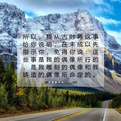 Picture 07 - 以 赛 亚 书 48:5 CUVS - 所 以 ， 我 从 古 时 将 这 事 给 你 - Bible Verse Picture