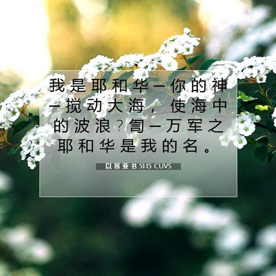 Picture 07 - 以 赛 亚 书 51:15 CUVS - 我 是 耶 和 华 ─ 你 的 神 ─ 搅 动 - Bible Verse Picture