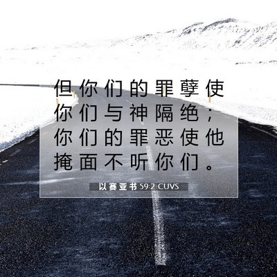 Picture 07 - 以 赛 亚 书 59:2 CUVS - 但 你 们 的 罪 孽 使 你 们 与 神 隔 - Bible Verse Picture