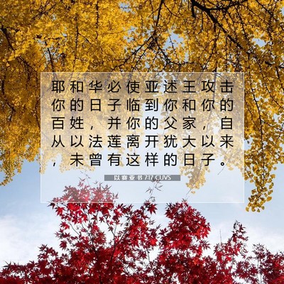 Picture 07 - 以 赛 亚 书 7:17 CUVS - 耶 和 华 必 使 亚 述 王 攻 击 你 的 - Bible Verse Picture