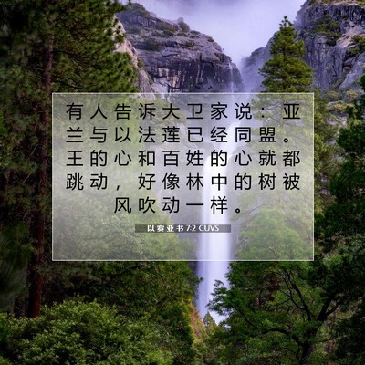 Picture 07 - 以 赛 亚 书 7:2 CUVS - 有 人 告 诉 大 卫 家 说 ： 亚 兰 与 - Bible Verse Picture