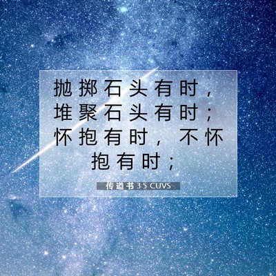 Picture 07 - 传 道 书 3:5 CUVS - 抛 掷 石 头 有 时 ， 堆 聚 石 头 有 - Bible Verse Picture