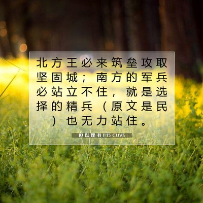 Picture 07 - 但 以 理 书 11:15 CUVS - 北 方 王 必 来 筑 垒 攻 取 坚 固 城 - Bible Verse Picture
