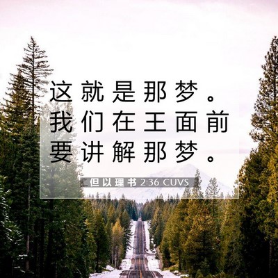 Picture 07 - 但 以 理 书 2:36 CUVS - 这 就 是 那 梦 。 我 们 在 王 面 前 - Bible Verse Picture