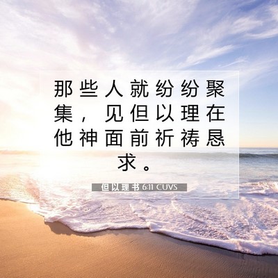 Picture 07 - 但 以 理 书 6:11 CUVS - 那 些 人 就 纷 纷 聚 集 ， 见 但 以 - Bible Verse Picture