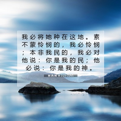 Picture 07 - 何 西 阿 书 2:23 CUVS - 我 必 将 她 种 在 这 地 。 素 不 蒙 - Bible Verse Picture