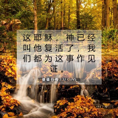 Picture 07 - 使 徒 行 传 2:32 CUVS - 这 耶 稣 ， 神 已 经 叫 他 复 活 了 - Bible Verse Picture