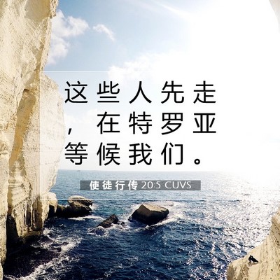Picture 07 - 使 徒 行 传 20:5 CUVS - 这 些 人 先 走 ， 在 特 罗 亚 等 候 - Bible Verse Picture