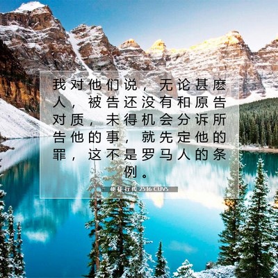 Picture 07 - 使 徒 行 传 25:16 CUVS - 我 对 他 们 说 ， 无 论 甚 麽 人 ， - Bible Verse Picture