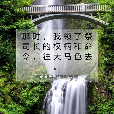 Picture 07 - 使 徒 行 传 26:12 CUVS - 那 时 ， 我 领 了 祭 司 长 的 权 柄 - Bible Verse Picture