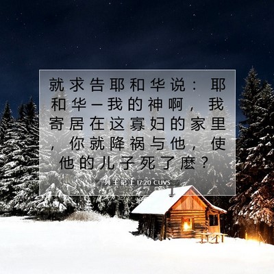 Picture 07 - 列 王 记 上 17:20 CUVS - 就 求 告 耶 和 华 说 ： 耶 和 华 ─ - Bible Verse Picture