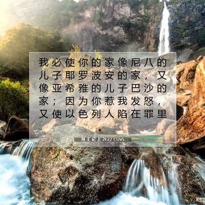 Picture 07 - 列 王 记 上 21:22 CUVS - 我 必 使 你 的 家 像 尼 八 的 儿 子 - Bible Verse Picture