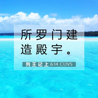 Picture 07 - 列 王 记 上 6:14 CUVS - 所 罗 门 建 造 殿 宇 - Bible Verse Picture