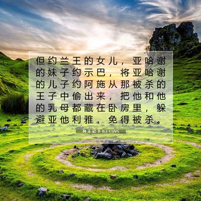 Picture 07 - 列 王 记 下 11:2 CUVS - 但 约 兰 王 的 女 儿 ， 亚 哈 谢 的 - Bible Verse Picture