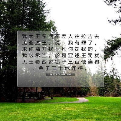 Picture 07 - 列 王 记 下 18:14 CUVS - 犹 大 王 希 西 家 差 人 往 拉 吉 去 - Bible Verse Picture