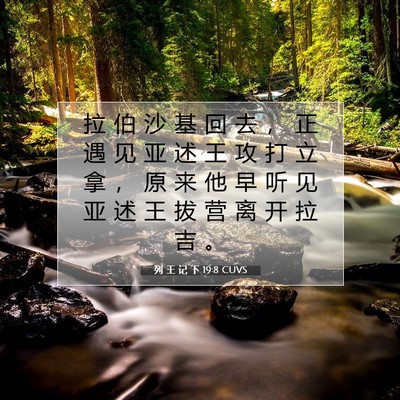 Picture 07 - 列 王 记 下 19:8 CUVS - 拉 伯 沙 基 回 去 ， 正 遇 见 亚 述 - Bible Verse Picture