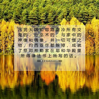 Picture 07 - 列 王 记 下 23:24 CUVS - 凡 犹 大 国 和 耶 路 撒 冷 所 有 交 - Bible Verse Picture