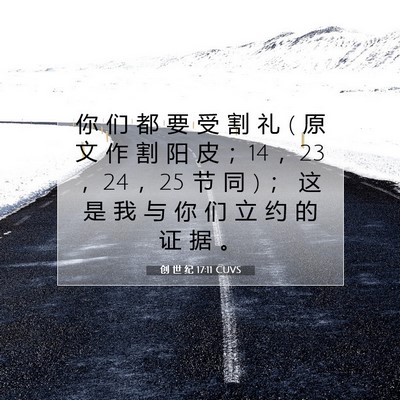 Picture 07 - 创 世 纪 17:11 CUVS - 你 们 都 要 受 割 礼 ( 原 文 作 割 阳 - Bible Verse Picture