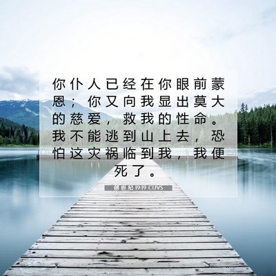 Picture 07 - 创 世 纪 19:19 CUVS - 你 仆 人 已 经 在 你 眼 前 蒙 恩 ； - Bible Verse Picture