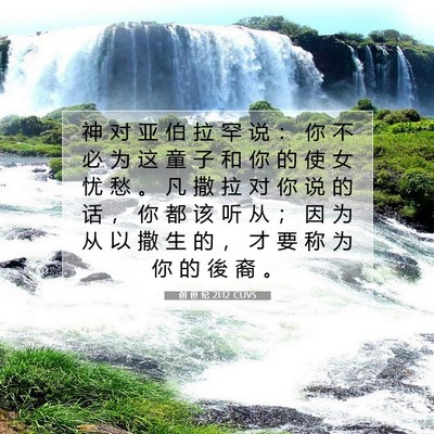 Picture 07 - 创 世 纪 21:12 CUVS - 神 对 亚 伯 拉 罕 说 ： 你 不 必 为 - Bible Verse Picture