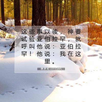 Picture 07 - 创 世 纪 22:1 CUVS - 这 些 事 以 後 ， 神 要 试 验 亚 伯 - Bible Verse Picture