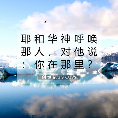 Picture 07 - 创 世 纪 3:9 CUVS - 耶 和 华 神 呼 唤 那 人 ， 对 他 说 - Bible Verse Picture