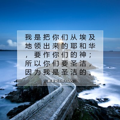 Picture 07 - 利 未 记 11:45 CUVS - 我 是 把 你 们 从 埃 及 地 领 出 来 - Bible Verse Picture