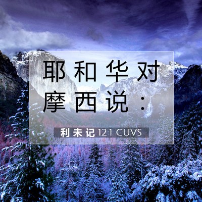 Picture 07 - 利 未 记 12:1 CUVS - 耶 和 华 对 摩 西 说 - Bible Verse Picture