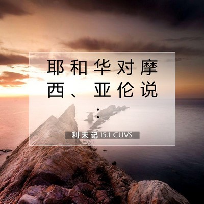 Picture 07 - 利 未 记 15:1 CUVS - 耶 和 华 对 摩 西 、 亚 伦 说 - Bible Verse Picture
