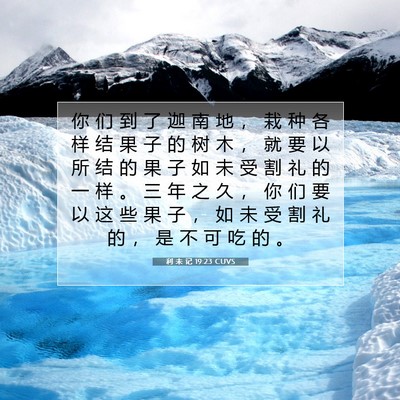 Picture 07 - 利 未 记 19:23 CUVS - 你 们 到 了 迦 南 地 ， 栽 种 各 样 - Bible Verse Picture