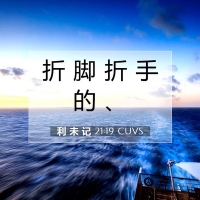 Picture 07 - 利 未 记 21:19 CUVS - 折 脚 折 手 的 - Bible Verse Picture