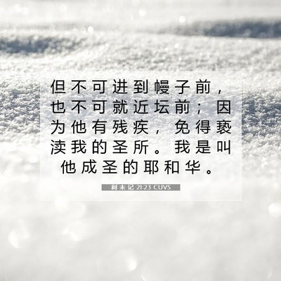 Picture 07 - 利 未 记 21:23 CUVS - 但 不 可 进 到 幔 子 前 ， 也 不 可 - Bible Verse Picture