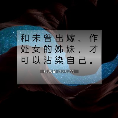 Picture 07 - 利 未 记 21:3 CUVS - 和 未 曾 出 嫁 、 作 处 女 的 姊 妹 - Bible Verse Picture