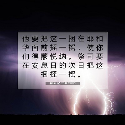 Picture 07 - 利 未 记 23:11 CUVS - 他 要 把 这 一 捆 在 耶 和 华 面 前 - Bible Verse Picture