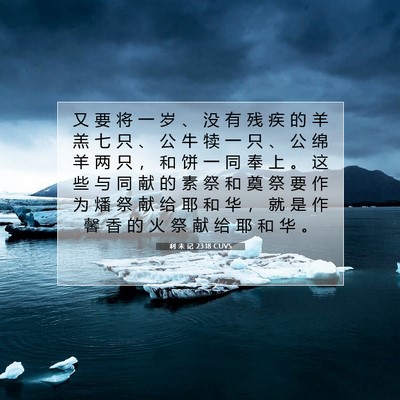 Picture 07 - 利 未 记 23:18 CUVS - 又 要 将 一 岁 、 没 有 残 疾 的 羊 - Bible Verse Picture
