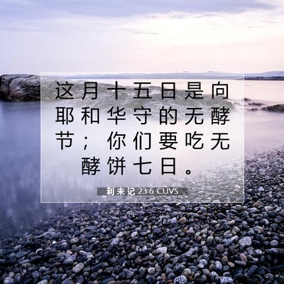 Picture 07 - 利 未 记 23:6 CUVS - 这 月 十 五 日 是 向 耶 和 华 守 的 - Bible Verse Picture