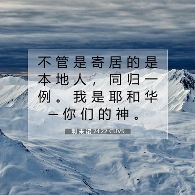 Picture 07 - 利 未 记 24:22 CUVS - 不 管 是 寄 居 的 是 本 地 人 ， 同 - Bible Verse Picture