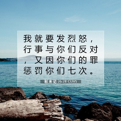 Picture 07 - 利 未 记 26:28 CUVS - 我 就 要 发 烈 怒 ， 行 事 与 你 们 - Bible Verse Picture