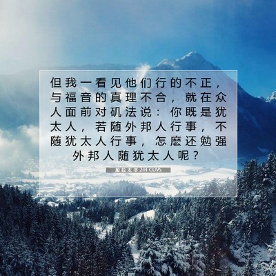 Picture 07 - 加 拉 太 书 2:14 CUVS - 但 我 一 看 见 他 们 行 的 不 正 ， - Bible Verse Picture